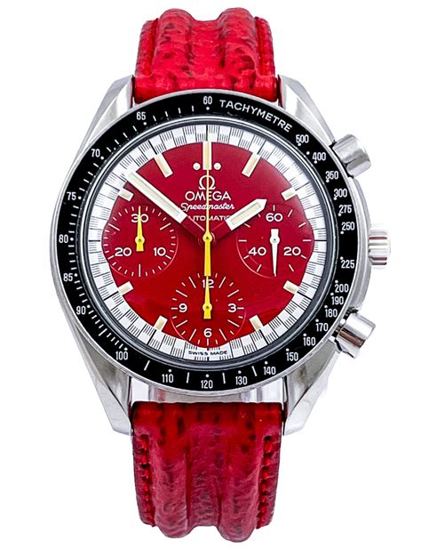 omega speedmaster michael schumacher 3810.61 automatic chronograph red watch|Omega Speedmaster Michael Schumacher .